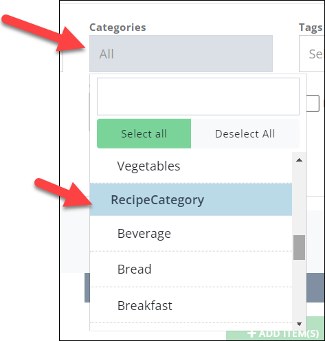 Adding Items to a Menu – MealSuite