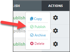 Unpublishing / Publishing Menus – MealSuite