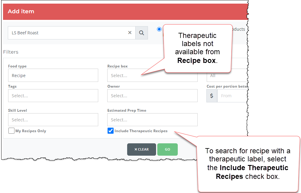 Adding Items to a Menu – MealSuite